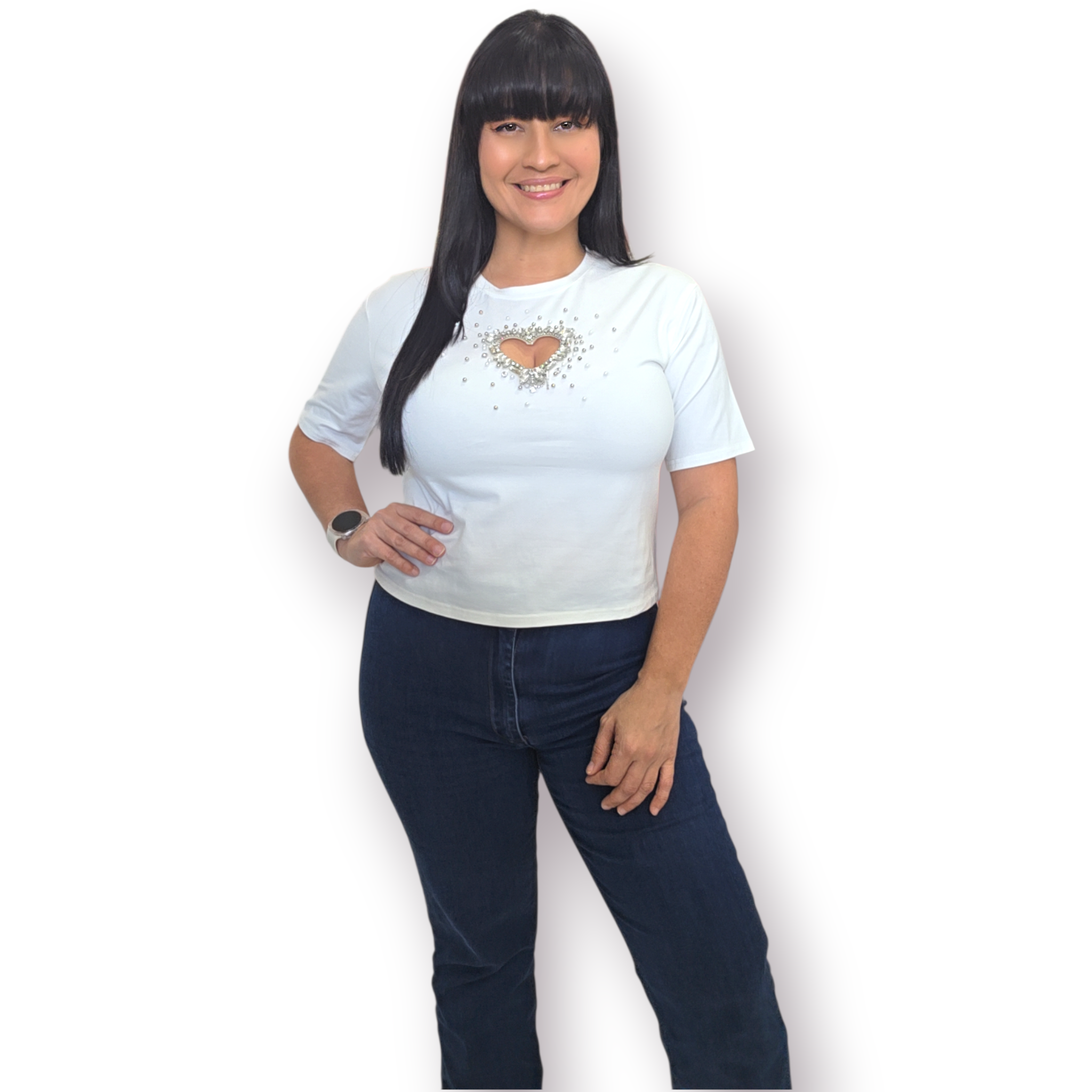 Heart White Top