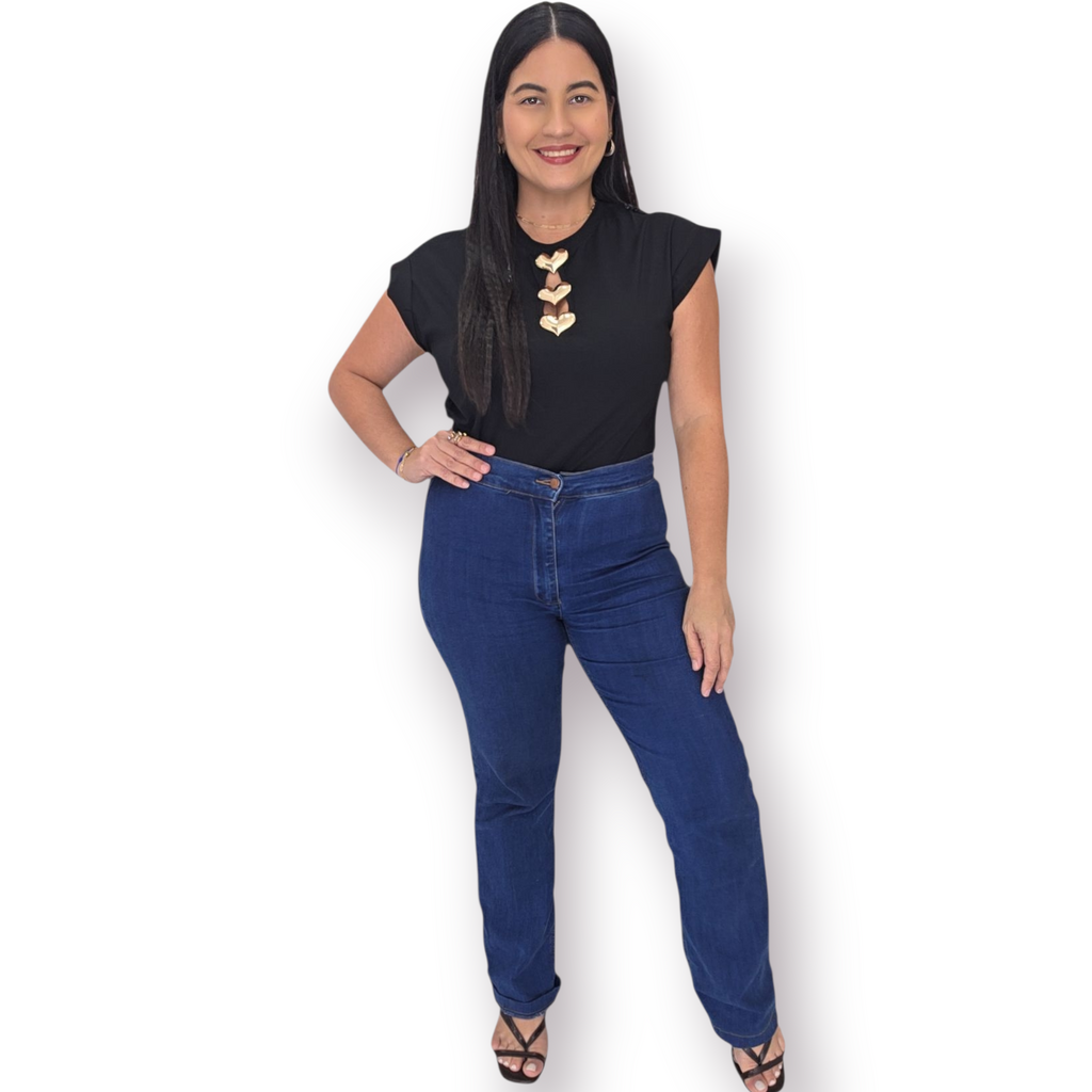Black Top with heart detail