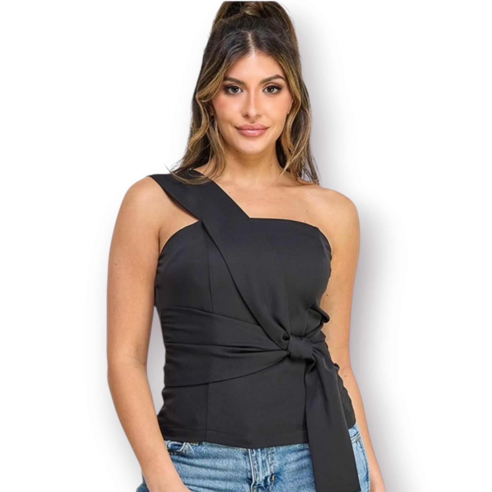 Ribbon Black Top