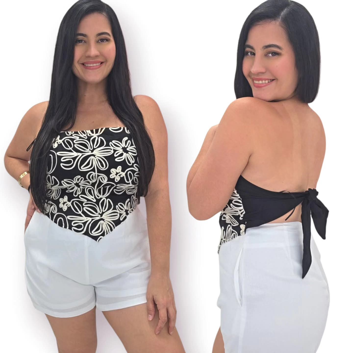Black and White Romper