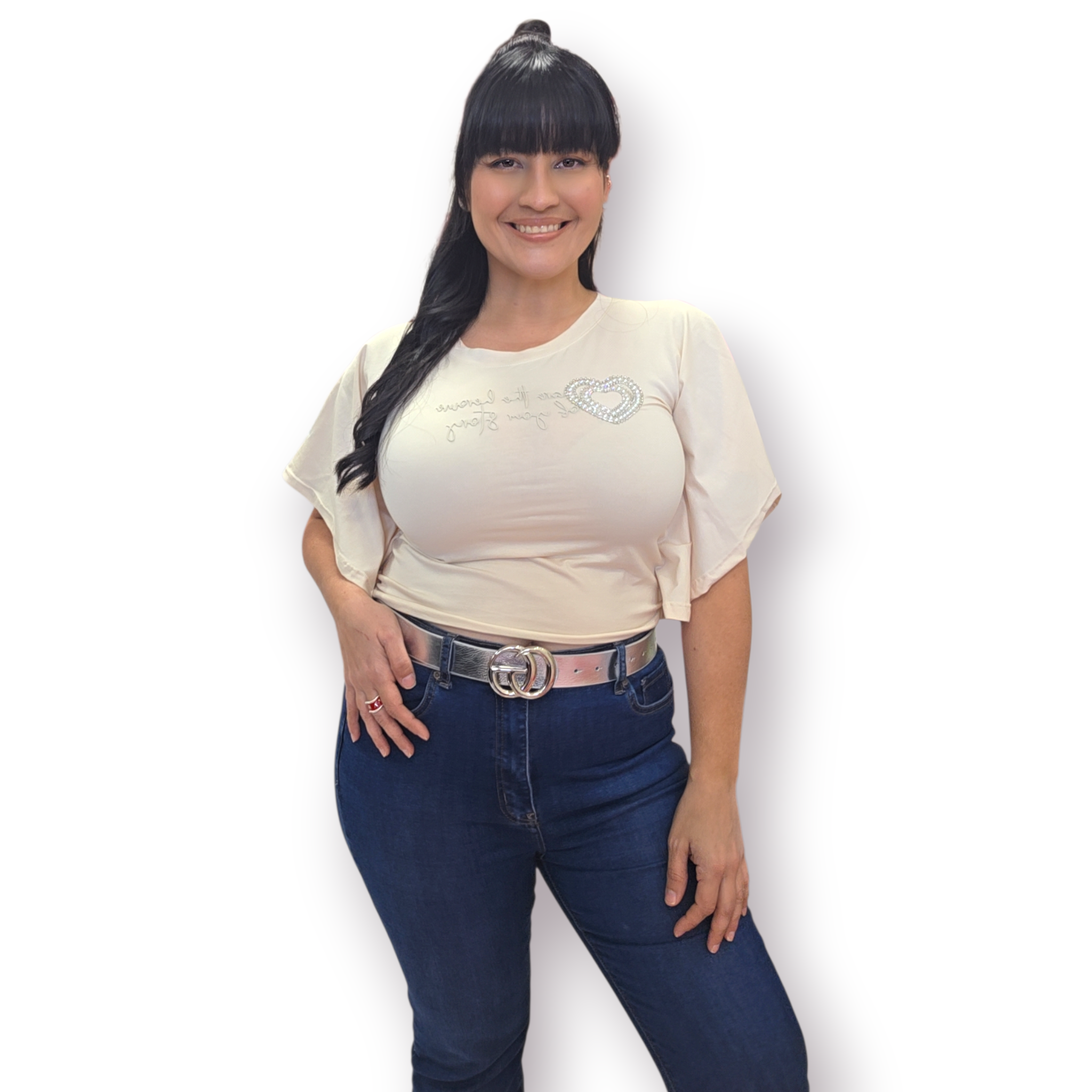 Cream Love Top