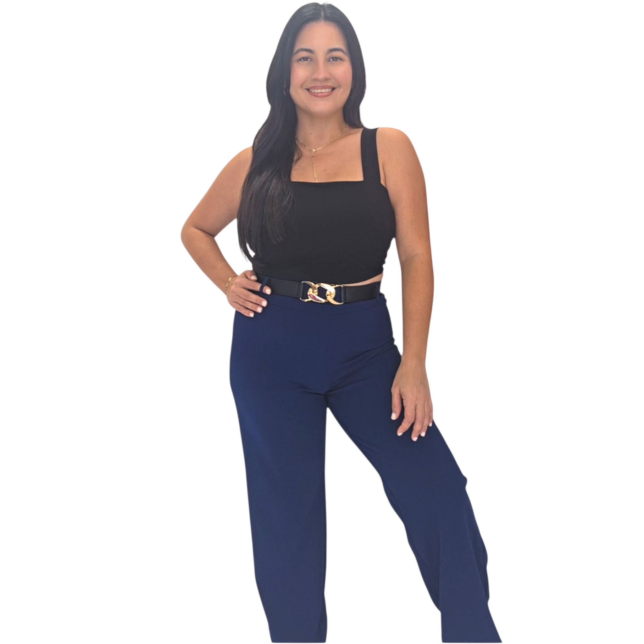 Navy Pants with belt